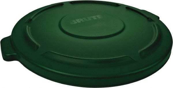 Rubbermaid - Round Lid for Use with 10 Gal Round Trash Cans - Green, Polyethylene, For Brute Trash Cans - Strong Tooling