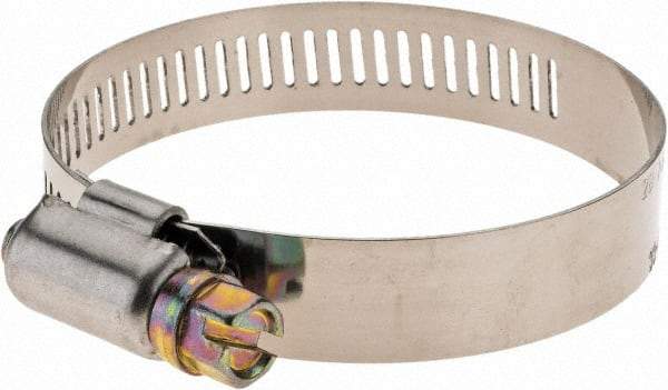 Value Collection - SAE Size 28, 1-5/16 to 2-1/4" Diam, Stainless Steel Worm Drive Clamp - 1/2" Wide - Strong Tooling