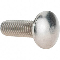 Value Collection - 3/8-16 UNC 1-1/4" Length Under Head, Standard Square Neck, Carriage Bolt - 18-8 Stainless Steel, Uncoated - Strong Tooling