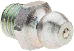 Value Collection - Straight Head Angle, 1/4-28 Taper Thread Grease Fitting - Zinc Plated Finish - Strong Tooling