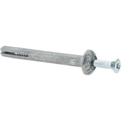 Powers Fasteners - 1/4" Diam, 1/4" Drill, 2-1/4" OAL, Hammer Drive Concrete Anchor - Zamac Alloy, Zinc-Plated Finish, Mushroom Head - Strong Tooling