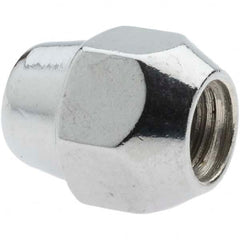 Value Collection - M12-1.5 Chrome Finish Acorn Wheel Nut - 21mm Hex, 27mm Overall Length, 60° Seat Angle - Strong Tooling