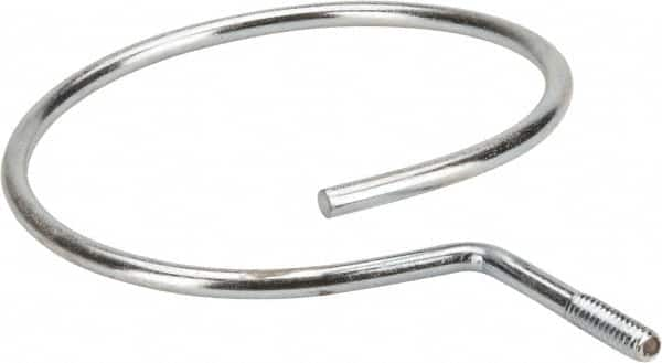 Cooper B-Line - 4" Pipe, 1/4-20" Rod, Steel Threaded Bridle Rings - Silver, Zinc Plated, 50 Lb Capacity - Strong Tooling