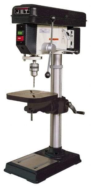 Jet - 15" Swing, Step Pulley Drill Press - 16 Speed, 3/4 hp, Single Phase - Strong Tooling