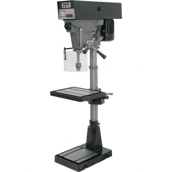 Jet - 15" Swing, Step Pulley Drill Press - 6 Speed, 1 hp, Single Phase - Strong Tooling