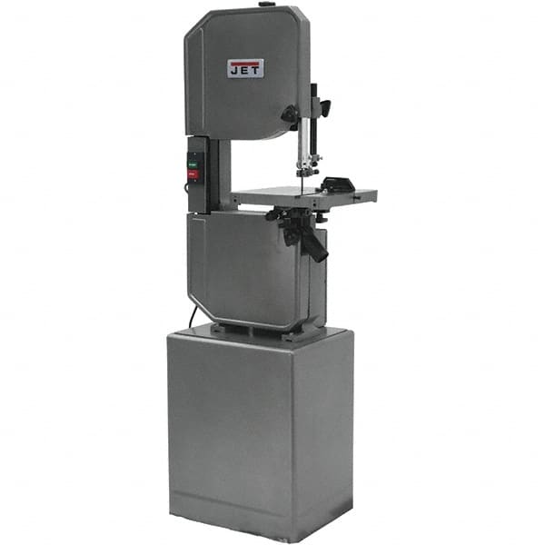 Jet - 13-1/2 Inch Throat Capacity, Step Pulley Vertical Bandsaw - 3300 (Wood), 39, 57, 78, 107, 142, 196, 278 (Metal) SFPM, 1 HP, Single Phase - Strong Tooling