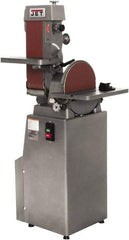 Jet - 48 Inch Long x 6 Inch Wide Belt, 12 Inch Diameter, Vertical Combination Sanding Machine - 2,850 Ft./min Belt Speed, 1-1/2 HP, Single Phase - Strong Tooling