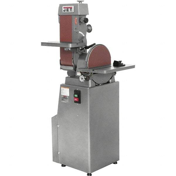 Jet - 48 Inch Long x 6 Inch Wide Belt, 12 Inch Diameter, Horizontal and Vertical Combination Sanding Machine - 2,850 Ft./min Belt Speed, 1-1/2 HP, Three Phase - Strong Tooling