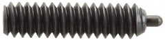 Vlier - 6-32, 17/32" Thread Length, 1/16" Plunger Projection, Steel Threaded Spring Plunger - 0.044 - 0.045" Max Plunger Diam, 17/32" Plunger Length, 1.5 Lb Init End Force, 4.5 Lb Final End Force, 0.05" Hex - Strong Tooling