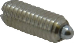 Vlier - 10-32, 0.468" Thread Length, 0.065" Plunger Projection, Steel Threaded Spring Plunger - 0.093" Max Plunger Diam, 0.468" Plunger Length, 0.75 Lb Init End Force, 2.5 Lb Final End Force - Strong Tooling