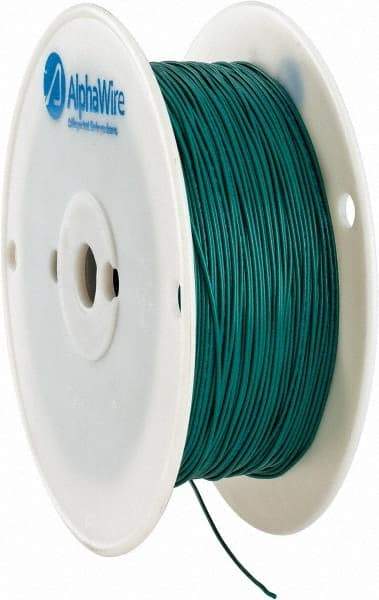 Alpha Wire - 24 AWG, 1 Strand, 305 m OAL, Tinned Copper Hook Up Wire - Green PVC Jacket, 0.052" Diam - Strong Tooling