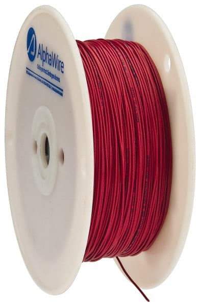 Alpha Wire - 24 AWG, 1 Strand, 305 m OAL, Tinned Copper Hook Up Wire - Red PVC Jacket, 0.052" Diam - Strong Tooling