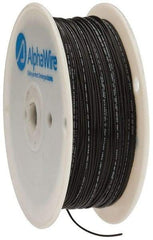 Alpha Wire - 22 AWG, 1 Strand, 305 m OAL, Tinned Copper Hook Up Wire - Black PVC Jacket, 0.057" Diam - Strong Tooling