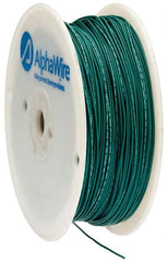 Alpha Wire - 22 AWG, 1 Strand, 305 m OAL, Tinned Copper Hook Up Wire - Green PVC Jacket, 0.057" Diam - Strong Tooling