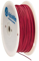 Alpha Wire - 22 AWG, 1 Strand, 305 m OAL, Tinned Copper Hook Up Wire - Red PVC Jacket, 0.057" Diam - Strong Tooling