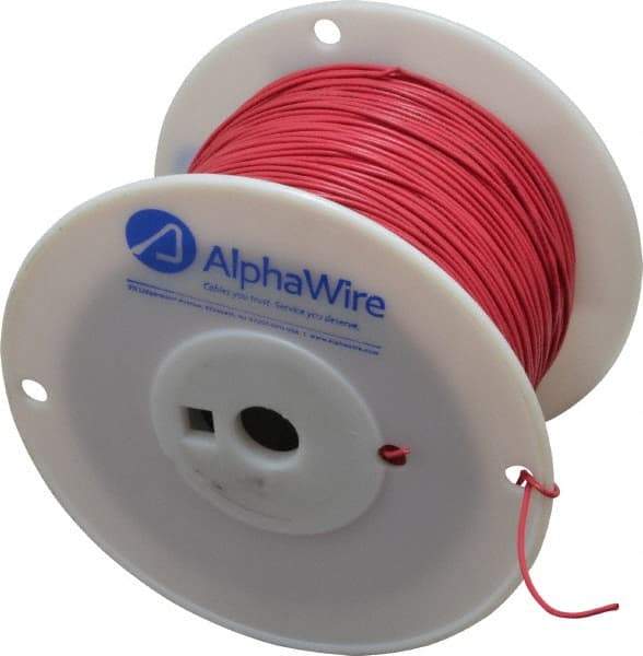 Alpha Wire - 20 AWG, 10 Strand, 305 m OAL, Tinned Copper Hook Up Wire - Red PVC Jacket, 0.069" Diam - Strong Tooling