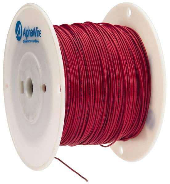 Alpha Wire - 20 AWG, 1 Strand, 305 m OAL, Tinned Copper Hook Up Wire - Red PVC Jacket, 0.064" Diam - Strong Tooling