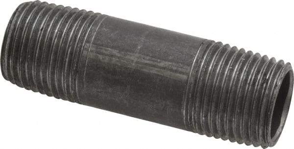 Value Collection - Schedule 40, 1/2" Diam x 2-1/2" Long Steel Black Pipe Nipple - Threaded - Strong Tooling