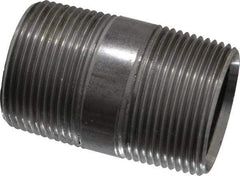 Value Collection - Schedule 40, 1-1/4" Diam x 2-1/2" Long Steel Black Pipe Nipple - Threaded - Strong Tooling