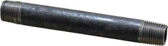 Value Collection - Schedule 40, 1/8" Diam x 3" Long Steel Black Pipe Nipple - Threaded - Strong Tooling