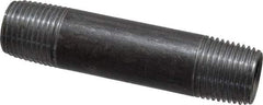 Value Collection - Schedule 40, 1/2" Diam x 3-1/2" Long Steel Black Pipe Nipple - Threaded - Strong Tooling