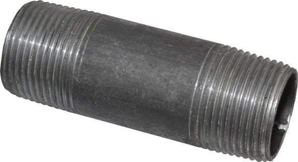 Value Collection - Schedule 40, 1" Diam x 3-1/2" Long Steel Black Pipe Nipple - Threaded - Strong Tooling