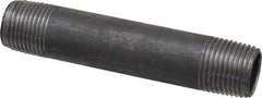 Value Collection - Schedule 40, 1/2" Diam x 4" Long Steel Black Pipe Nipple - Threaded - Strong Tooling