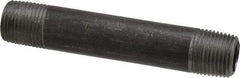 Value Collection - Schedule 40, 1/2" Diam x 4-1/2" Long Steel Black Pipe Nipple - Threaded - Strong Tooling