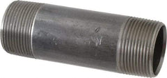 Value Collection - Schedule 40, 1-1/4" Diam x 4-1/2" Long Steel Black Pipe Nipple - Threaded - Strong Tooling