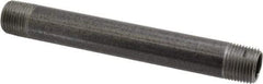 Value Collection - Schedule 40, 3/8" Diam x 5" Long Steel Black Pipe Nipple - Threaded - Strong Tooling