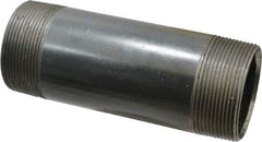 Value Collection - Schedule 40, 2" Diam x 6" Long Steel Black Pipe Nipple - Threaded - Strong Tooling