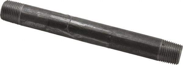 B&K Mueller - Schedule 40, 1/2" Diam x 7" Long Steel Black Pipe Nipple - Threaded - Strong Tooling