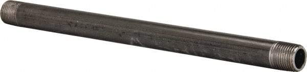 B&K Mueller - Schedule 40, 1/2" Diam x 11" Long Steel Black Pipe Nipple - Threaded - Strong Tooling