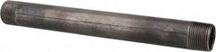 B&K Mueller - Schedule 40, 1" Diam x 11" Long Steel Black Pipe Nipple - Threaded - Strong Tooling