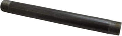 B&K Mueller - Schedule 40, 1" Diam x 12" Long Steel Black Pipe Nipple - Threaded - Strong Tooling