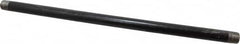 B&K Mueller - Schedule 40, 1/2" Diam x 18" Long Steel Black Pipe Nipple - Threaded - Strong Tooling