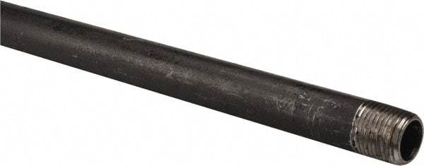 B&K Mueller - Schedule 40, 1/2" Diam x 30" Long Steel Black Pipe Nipple - Threaded - Strong Tooling