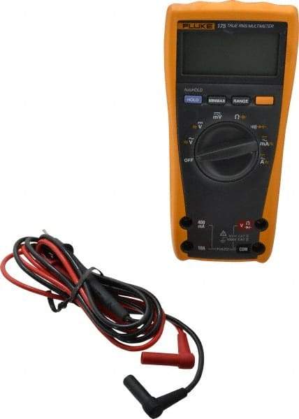 Fluke - 175 ESFP, CAT IV, CAT III, 1,000 VAC/VDC, Digital True RMS Auto Ranging Manual Ranging Multimeter - 50 mOhm, Measures Voltage, Capacitance, Current, Frequency, Resistance - Strong Tooling