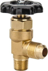 Parker - Flare x MNPTF End Connection Brass Truck Valve - 3.07" OAL, 1/2 x 3/8" Pipe - Strong Tooling