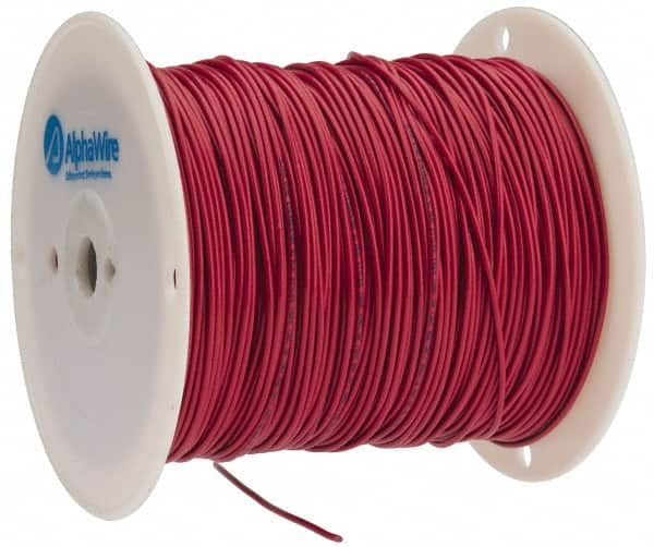 Alpha Wire - 16 AWG, 26 Strand, 305 m OAL, Tinned Copper Hook Up Wire - Red PVC Jacket, 0.092" Diam - Strong Tooling