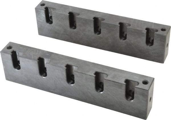 Snap Jaws - 8" Wide x 2-1/2" High x 1-1/4" Thick, Flat/No Step Vise Jaw - Soft, Steel, Fixed Jaw, Compatible with 6" Vises - Strong Tooling