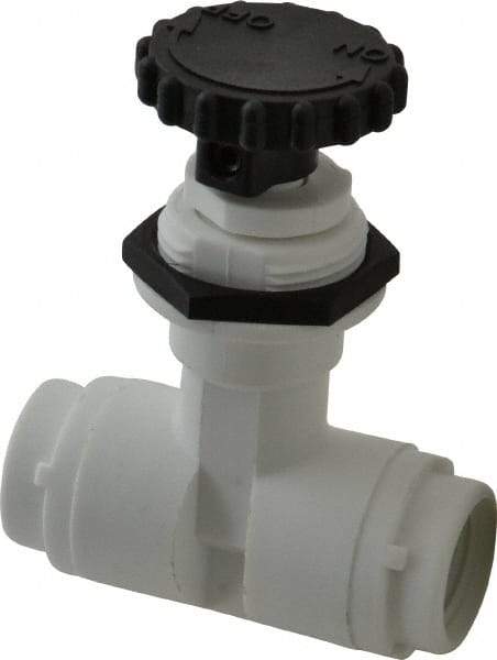 Specialty Mfr - 1/4" Pipe, Inline Needle Valve - PTFE Seal, FNPT x FNPT Ends, Polypropylene Valve, 125 Max psi - Strong Tooling