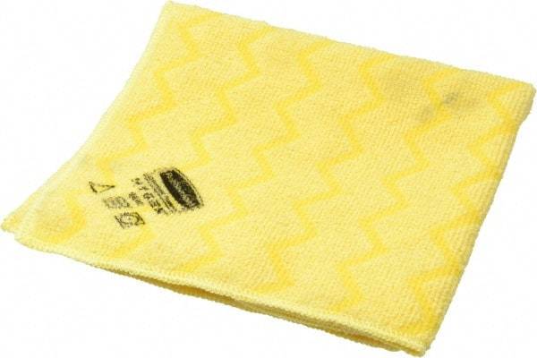 Rubbermaid - Dry Microfiber Wipes - 16" x 16" Sheet Size, Yellow - Strong Tooling