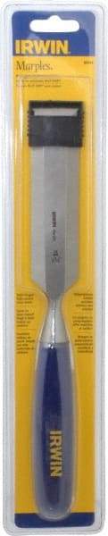 Irwin - 10-3/4" OAL x 1-1/4" Blade Width Wood Chisel - Polypropylene Handle - Strong Tooling