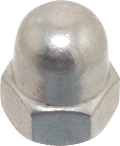 Value Collection - M5x0.8 Metric Coarse, 8mm Width Across Flats, Uncoated, Stainless Steel Acorn Nut - 10mm Overall Height, Austenitic A2, DIN 1587 - Strong Tooling