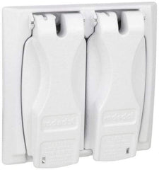 Thomas & Betts - Electrical Outlet Box Zinc Weatherproof Cover - Includes (2) Adapter Plates & Single Receptacle up to 1-9/16" - Strong Tooling