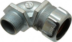 Thomas & Betts - 3/4 to 0.88" Cable Capacity, Liquidtight, Elbow Strain Relief Cord Grip - 3/4 NPT Thread, Iron - Strong Tooling