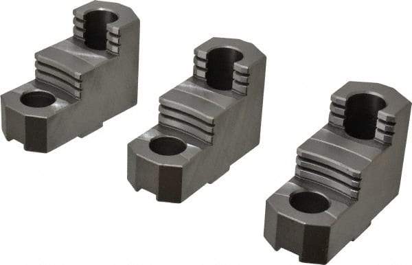 Buck Chuck Company - 10" Max Chuck Diam Compatibility, Steel Tongue & Groove Hard Lathe Top Jaws - 2" High - Strong Tooling