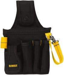 DeWALT - 5 Pocket General Purpose Holster - Ballistic Polyester, Black & Yellow, 6-3/4" Wide x 10-1/2" High - Strong Tooling