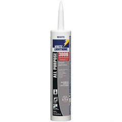 White Lightning - 10 oz Cartridge White Acrylic & Latex Caulk - -30 to 180°F Operating Temp, 12 min Tack Free Dry Time, Series 3006 - Strong Tooling